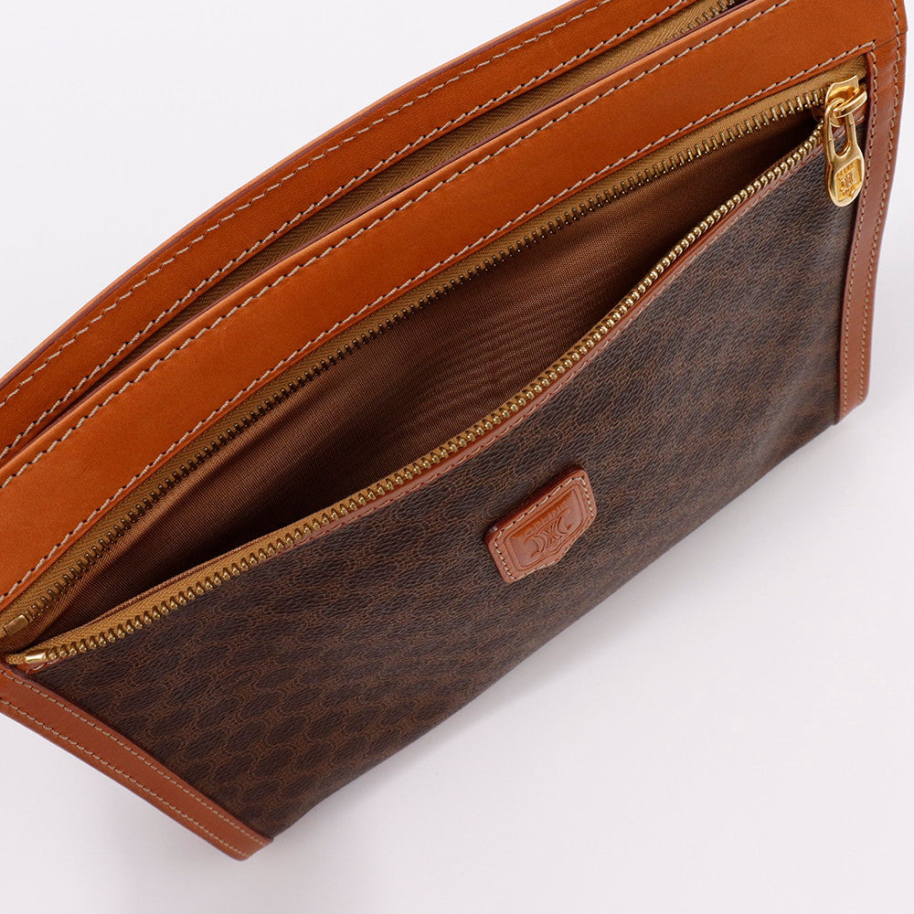 CELINE マカダム柄 クラッチバッグ ブラウン PVC Leather – VALTIQUE