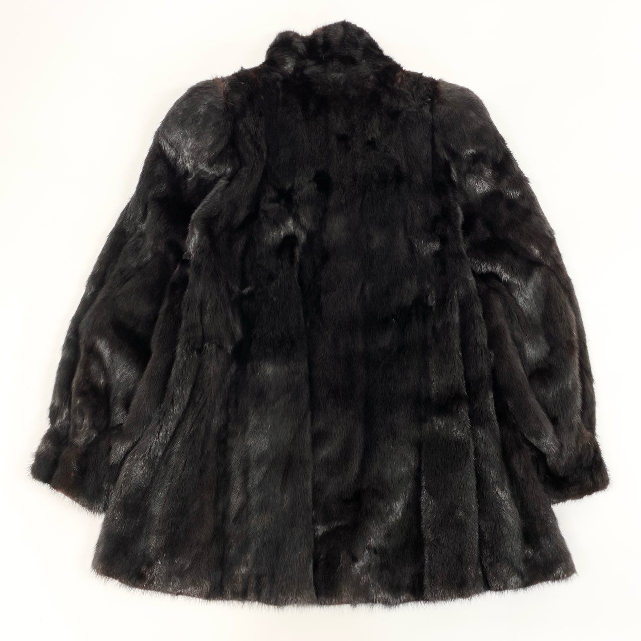 66g3 ダークミンク ミンクコート 毛皮コート セミロング丈 サイズ11
