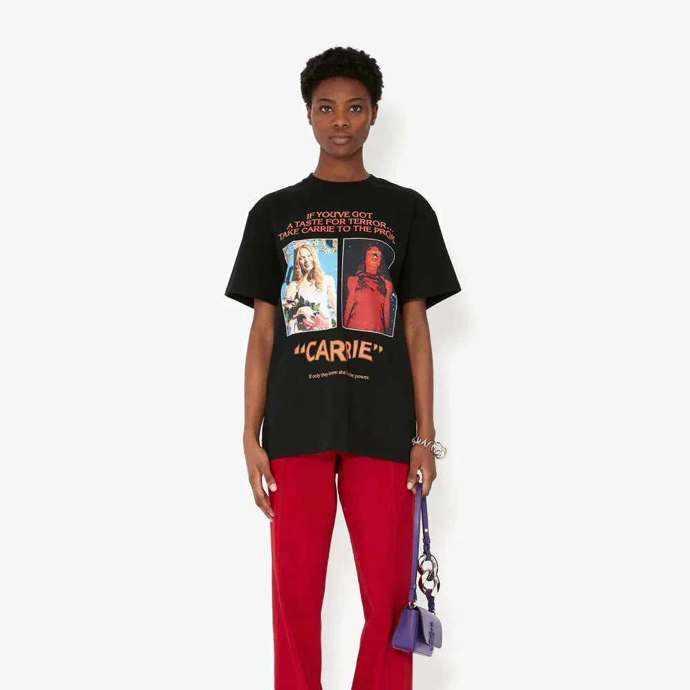 JW ANDERSON Product Page - Carrie Poster T-Shirt - Black - VENTURER