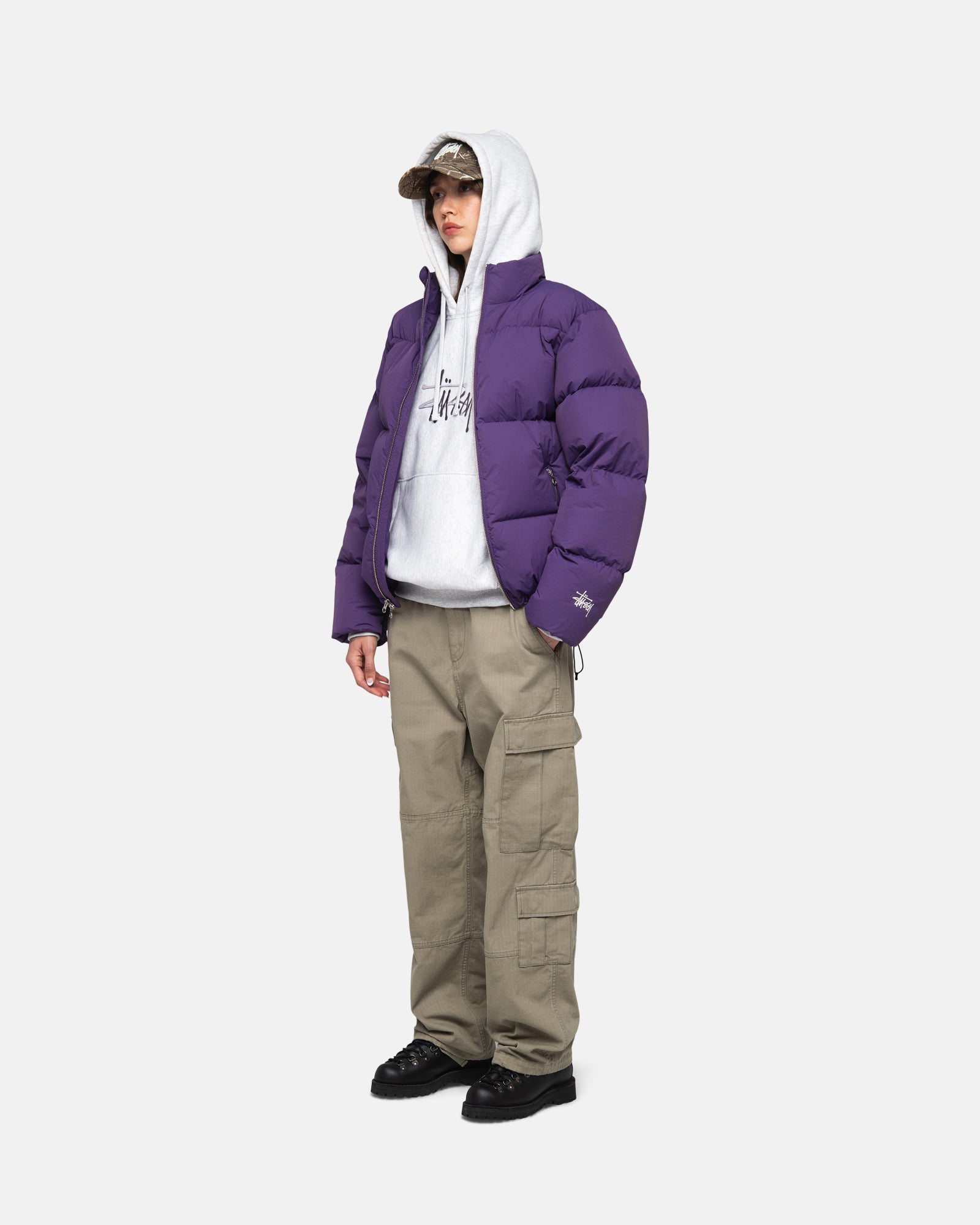 STÜSSY | Down Puffer Nylon Jacket (Purple) – Venero