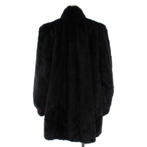 ミンクファー ミンクファーコート ミドル丈 毛皮 11 茶 ブラウン /KU