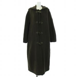 ELIZA DUFFLE COAT ダッフルコート ひざ丈 フード付き ウール 無地