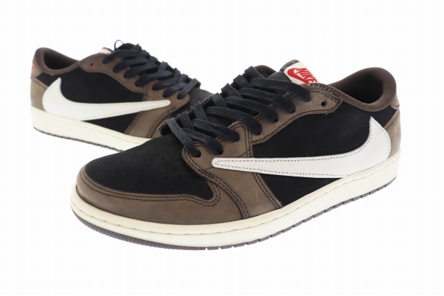 ナイキ NIKE × TRAVIS SCOTT AIR JORDAN 1 LOW OG SP-T DARKMOCHA 28cm