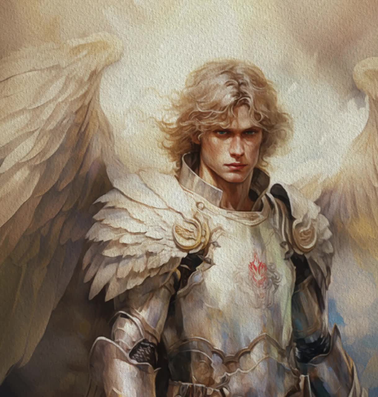 大天使ミカエルアート 天使の戦士 カトリック キリスト教 保育園アート