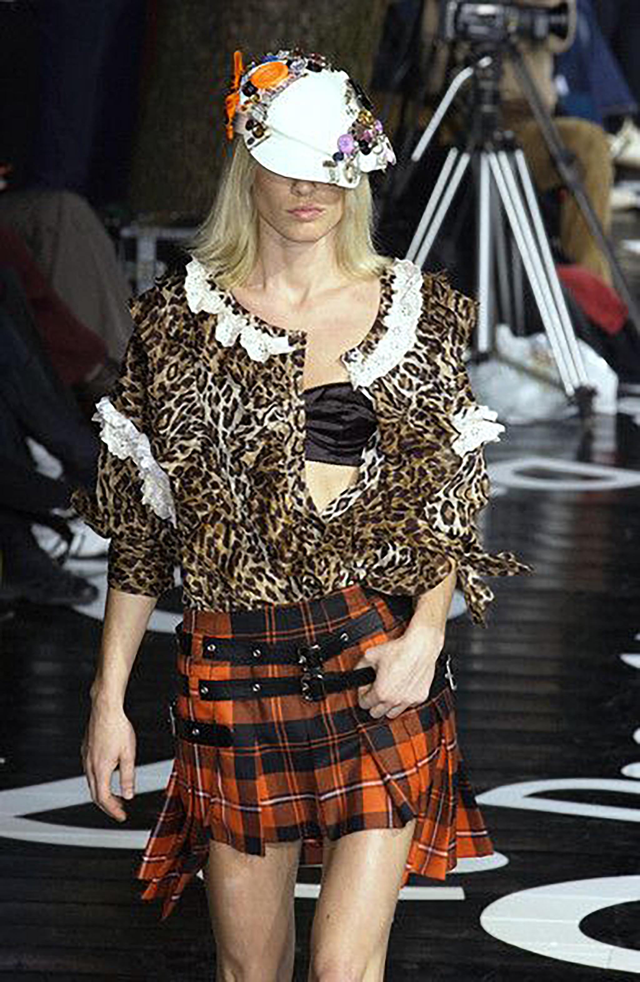 Dolce & Gabbana S/S 2003 runway asymmetrical dark grey wool mini