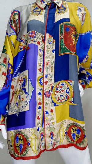 Gianni Versace 1990s Coat of Arms Shirt – Vintage by Misty