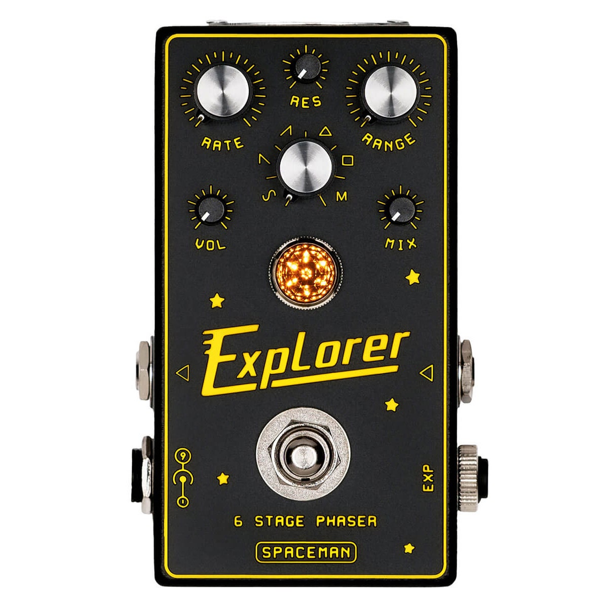 Spaceman Explorer 6-Stage Analog Phaser Pedal - Black/Yellow