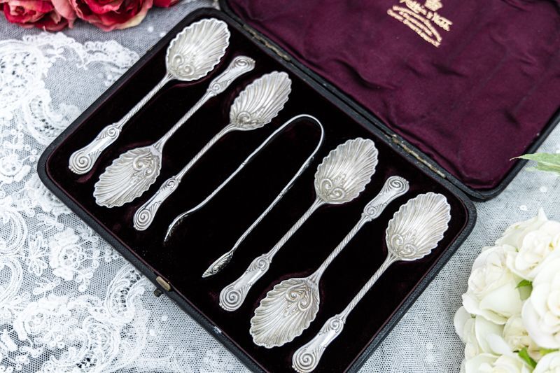 アンティークシルバー、純銀製（925）1893年 マッピン＆ウェッブシェル