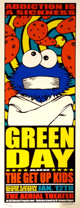 Green Day Concert Poster Seattle 1995 Frank Kozik | Visible Vibrations