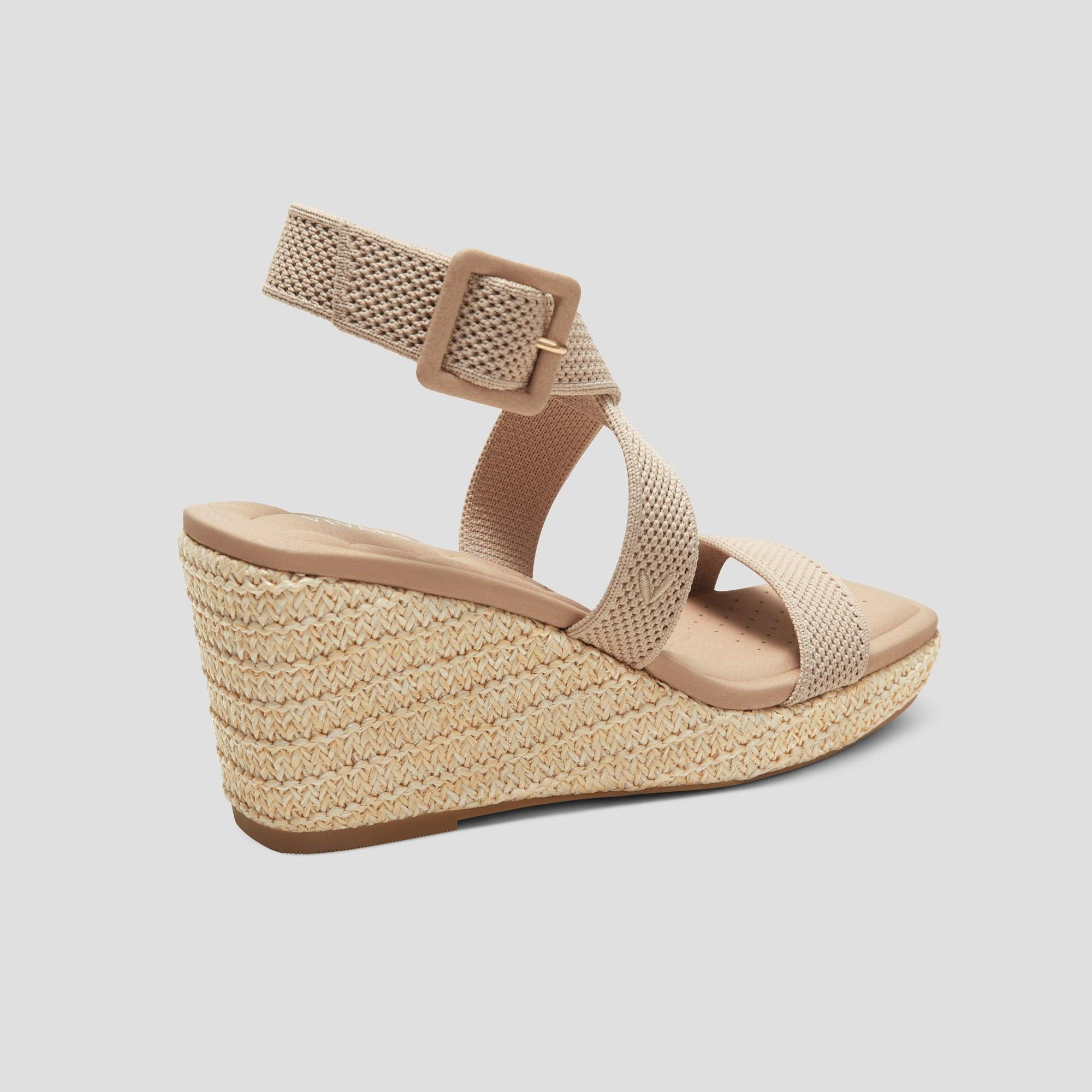 LYLA]スクエアトゥ スリングバック ウェッジ サンダル – VIVAIA JAPAN