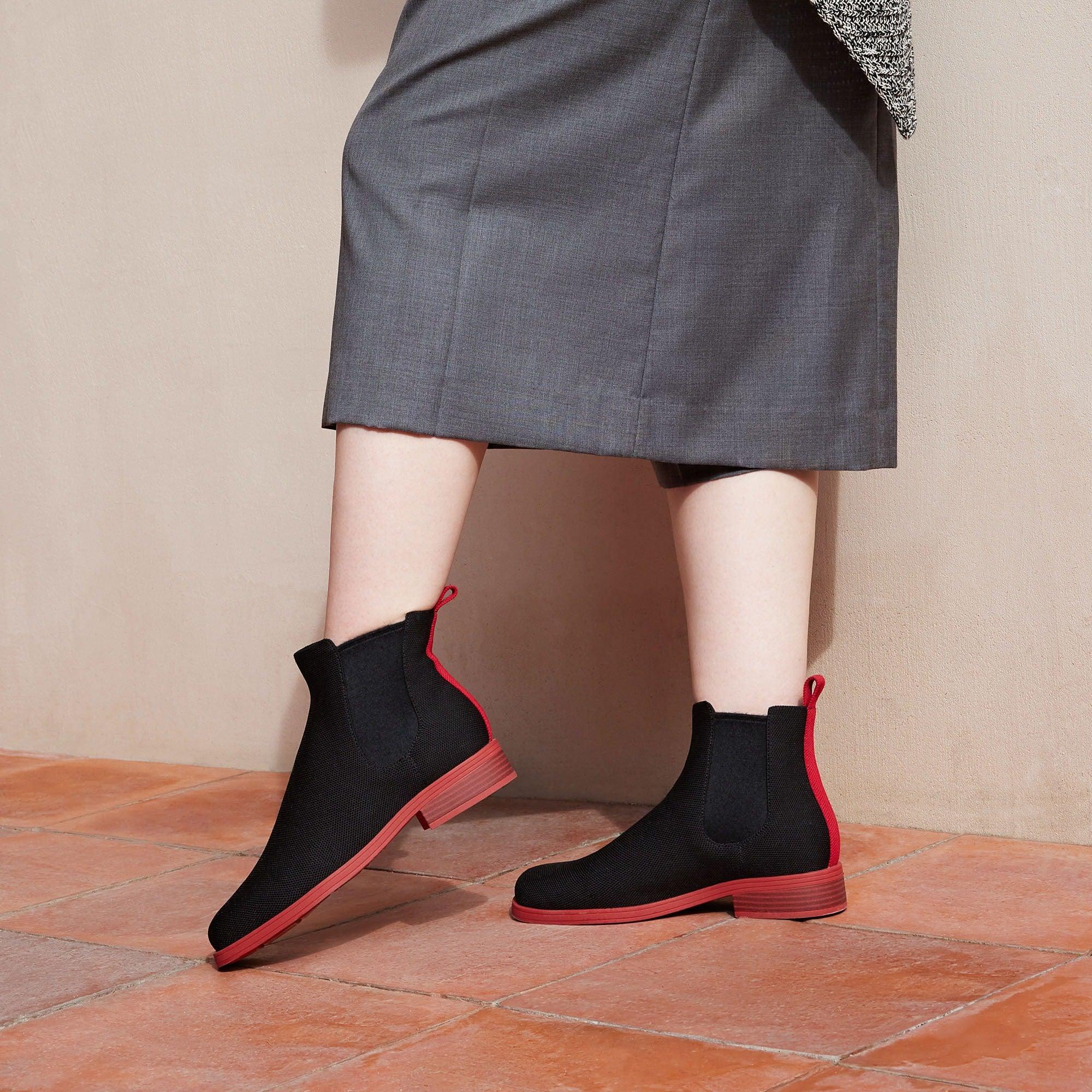 Clara] スクエアトゥ 撥水加工 アンクルチェルシーブーツ – VIVAIA JAPAN