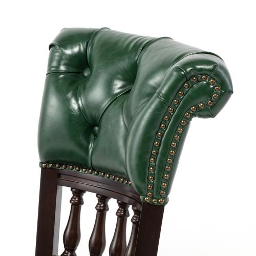 ヴィンセント オフィスチェア 回転いす アームレス グリーン 合皮 9001