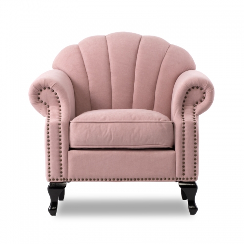 1人掛けソファ シャーベットピンク 布製 VSN1F237K | アンティーク