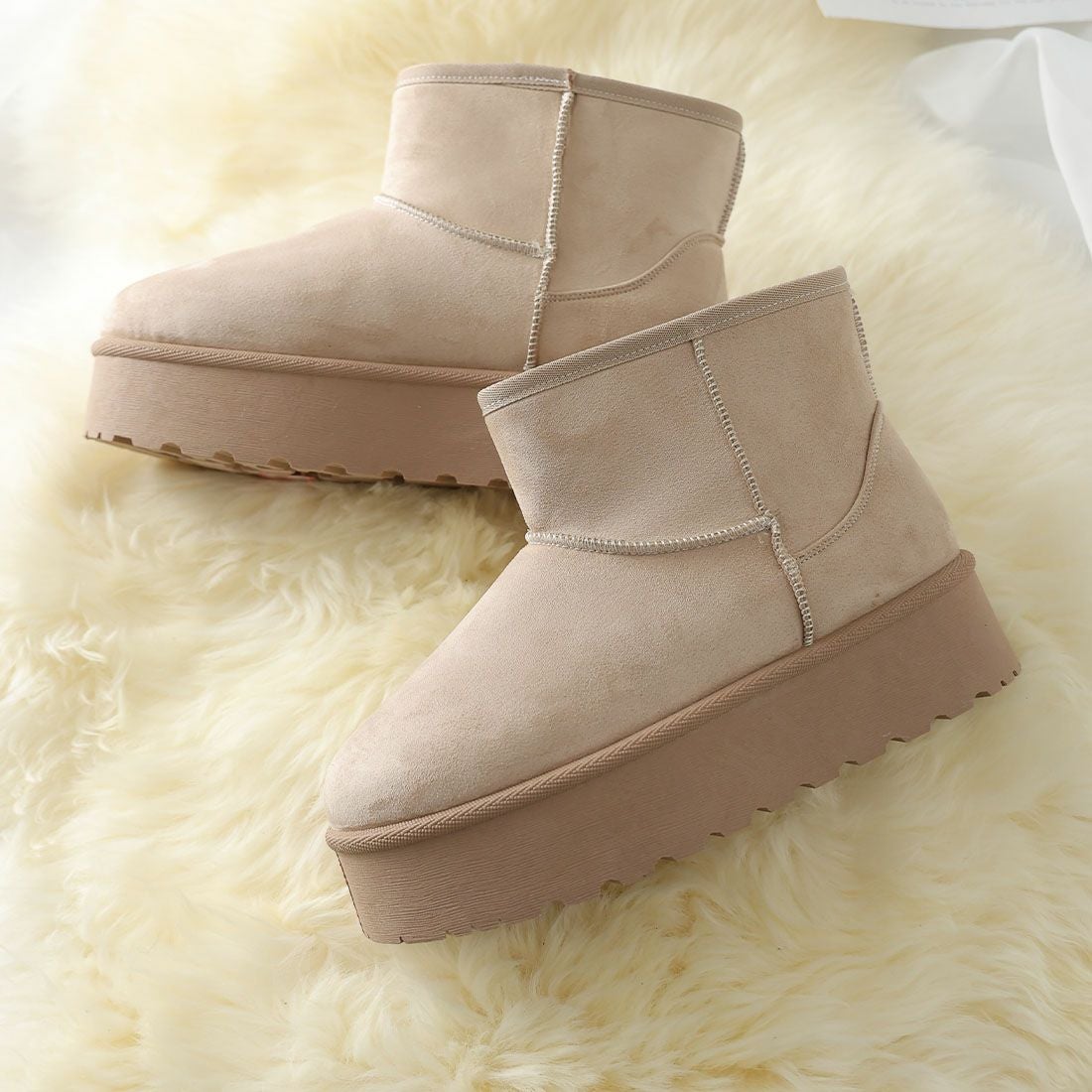 2025年新色追加】厚底ムートンブーツ ｜靴・レディースシューズの通販