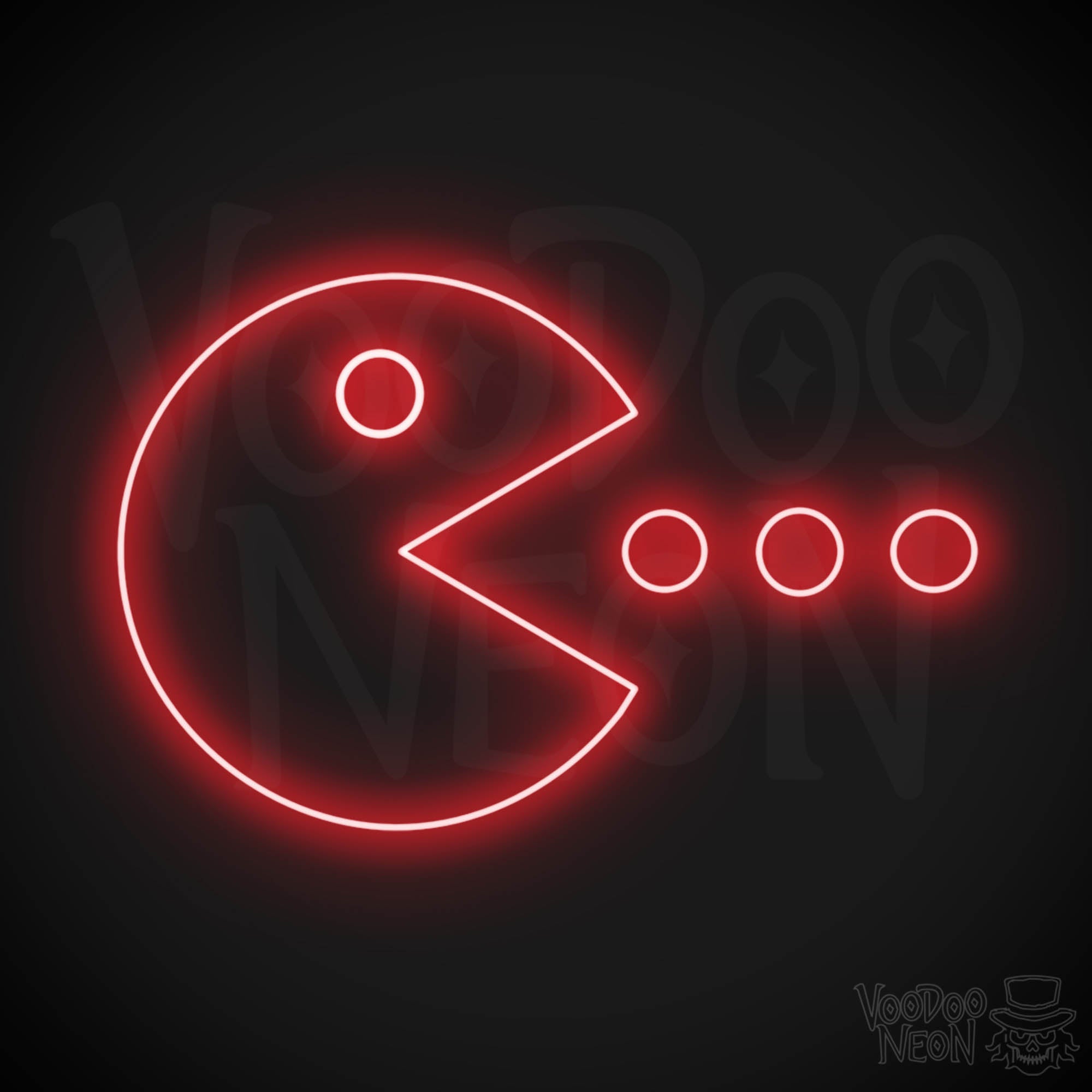 Pacman Neon Sign | Neon Pacman Art | Pacman Wall Art | Pacman Sign