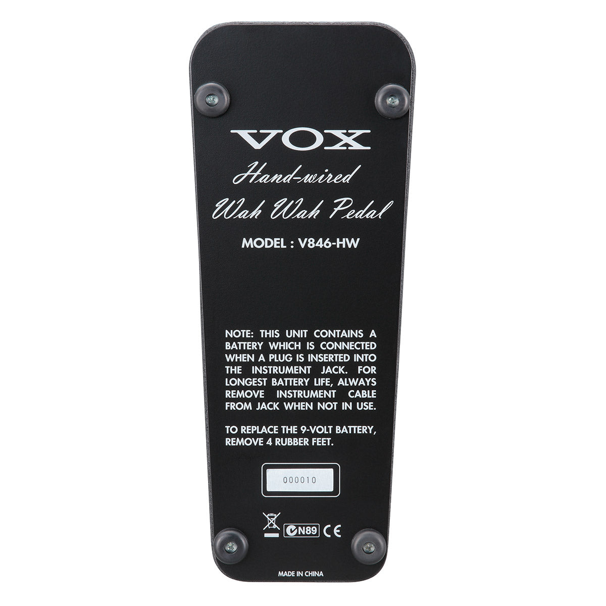 VOX Amps USA | Hand-Wired Wah Pedal | Shop Now