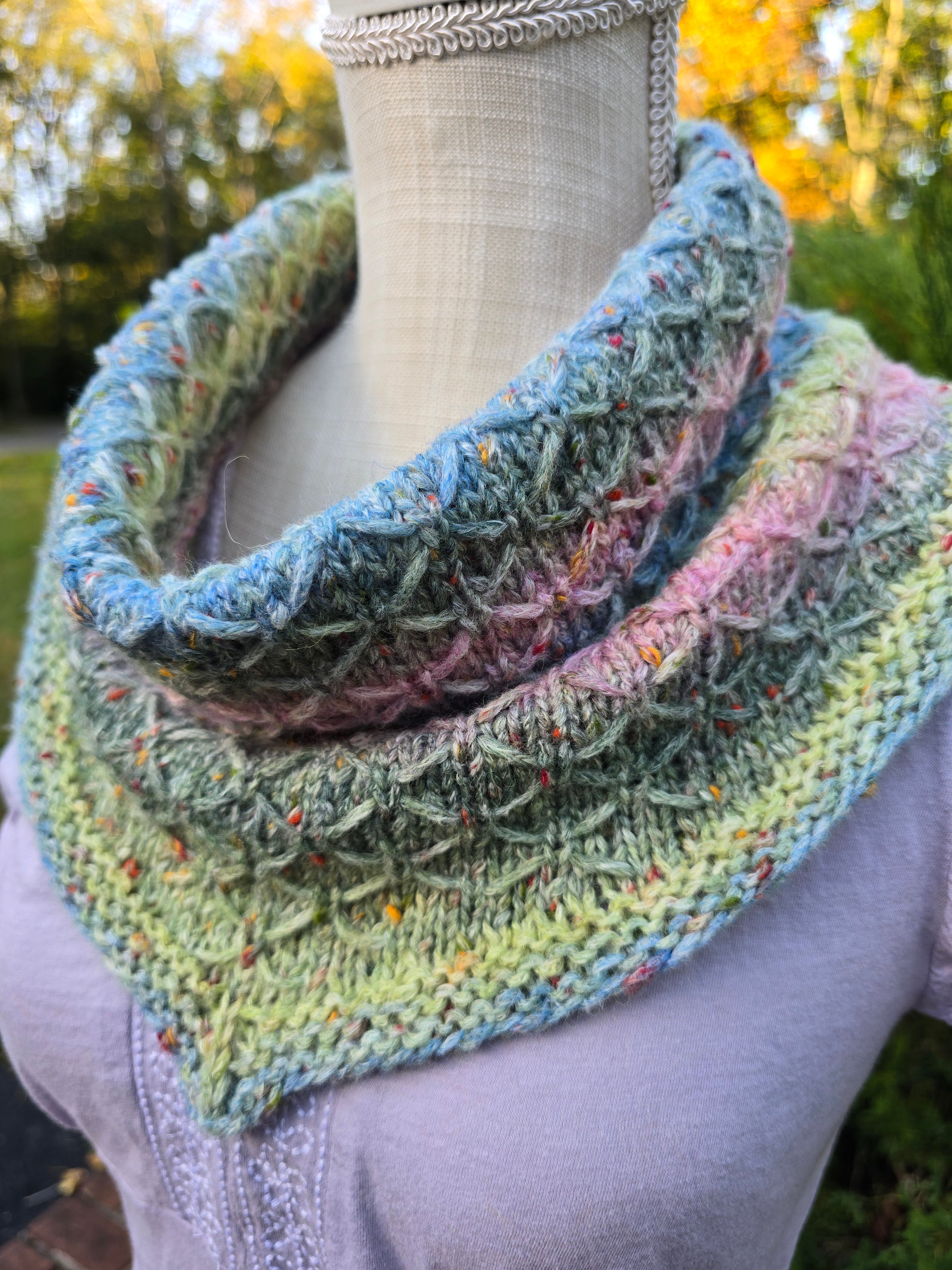 Zoya Bandana Cowl Knitting Pattern – Wanded Knit and Crochet