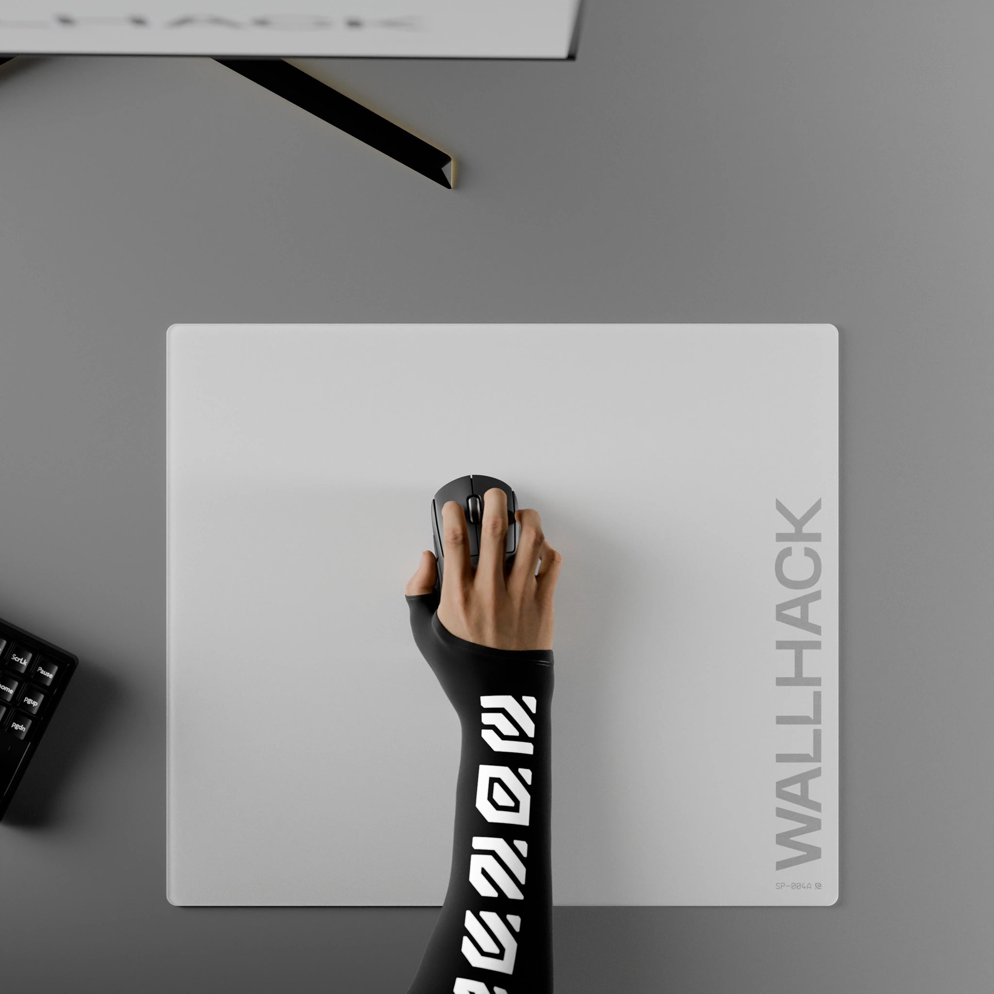 SP-004A ホワイト ガラスマウスパッド | WALLHACK
