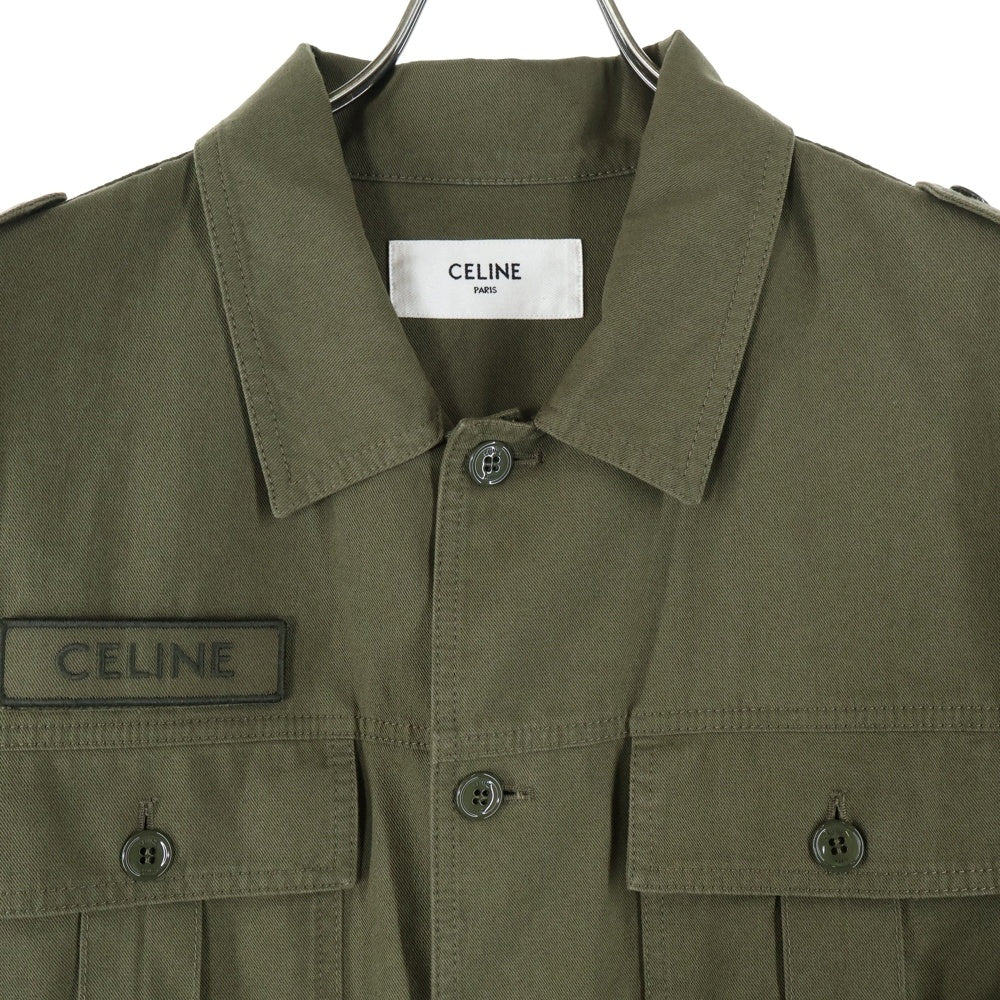 CELINE(セリーヌ) 24SS SAHARIENNE JACKET ロゴワッペン サハリエンヌ