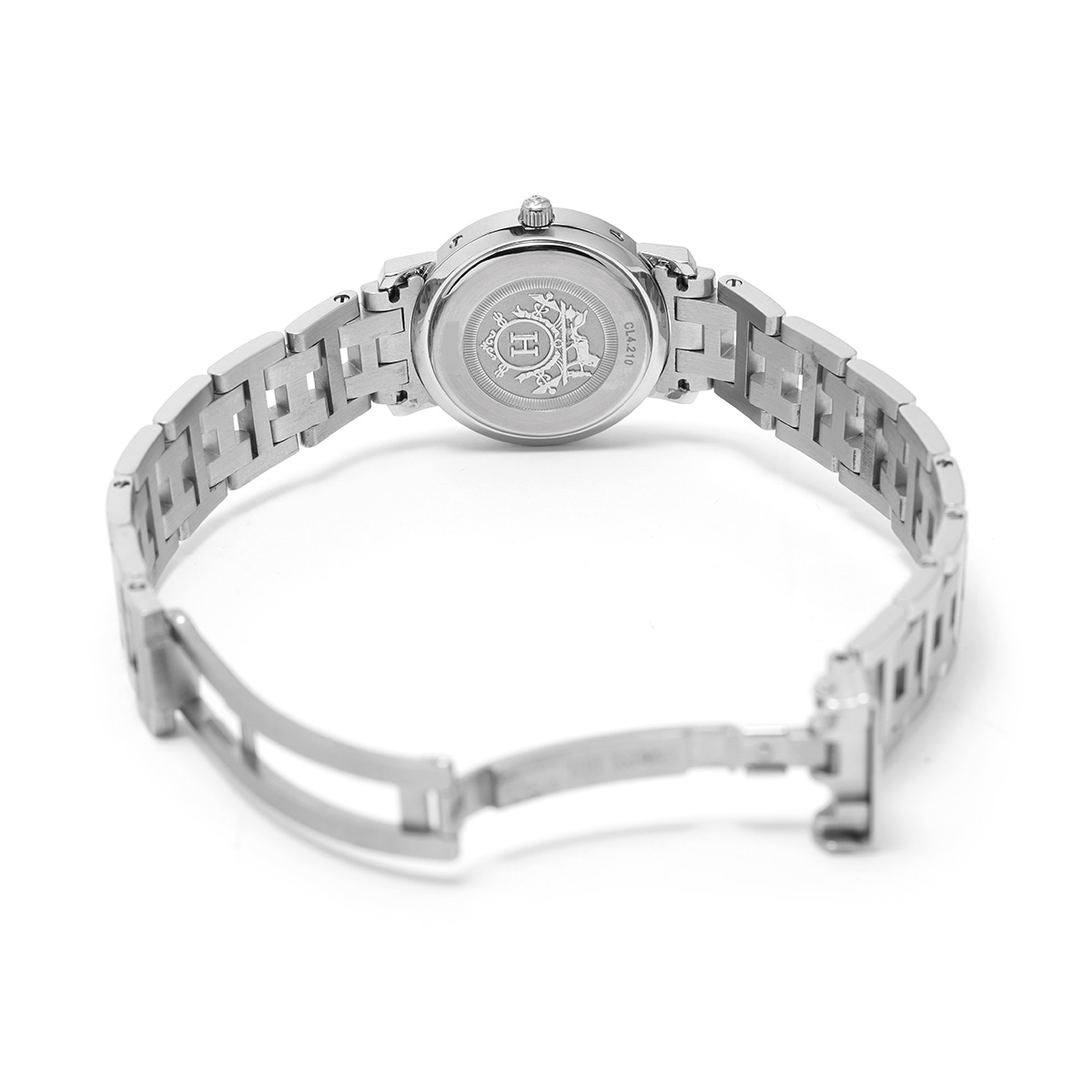 エルメス クリッパー CL4.210 ライトブルー レディース 時計 【中古