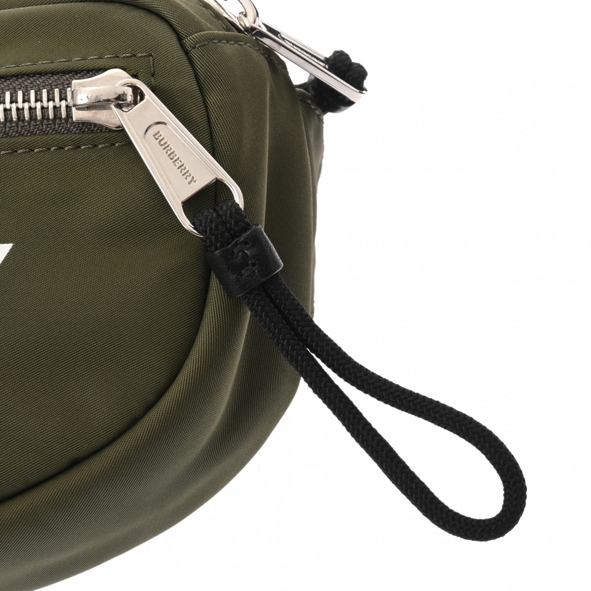 バーバリー ロゴプリント ウエストポーチ カーキ 8014524 ナイロン