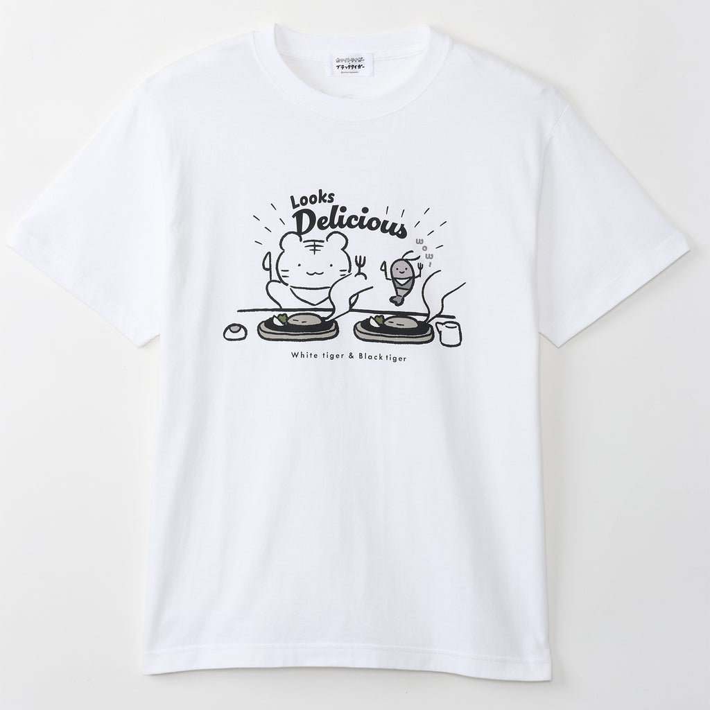 ホワイトタイガーとブラックタイガー Tシャツ Looks Delicious
