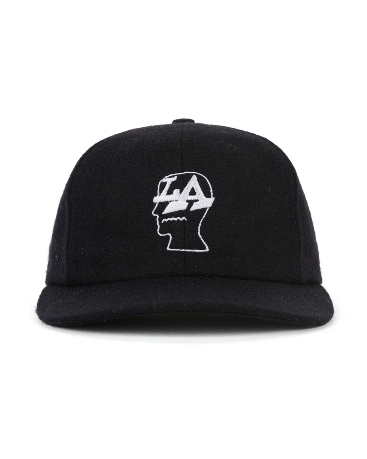 Wool Flannel LA Logo Head 6 Panel Hat - Black – Brain Dead