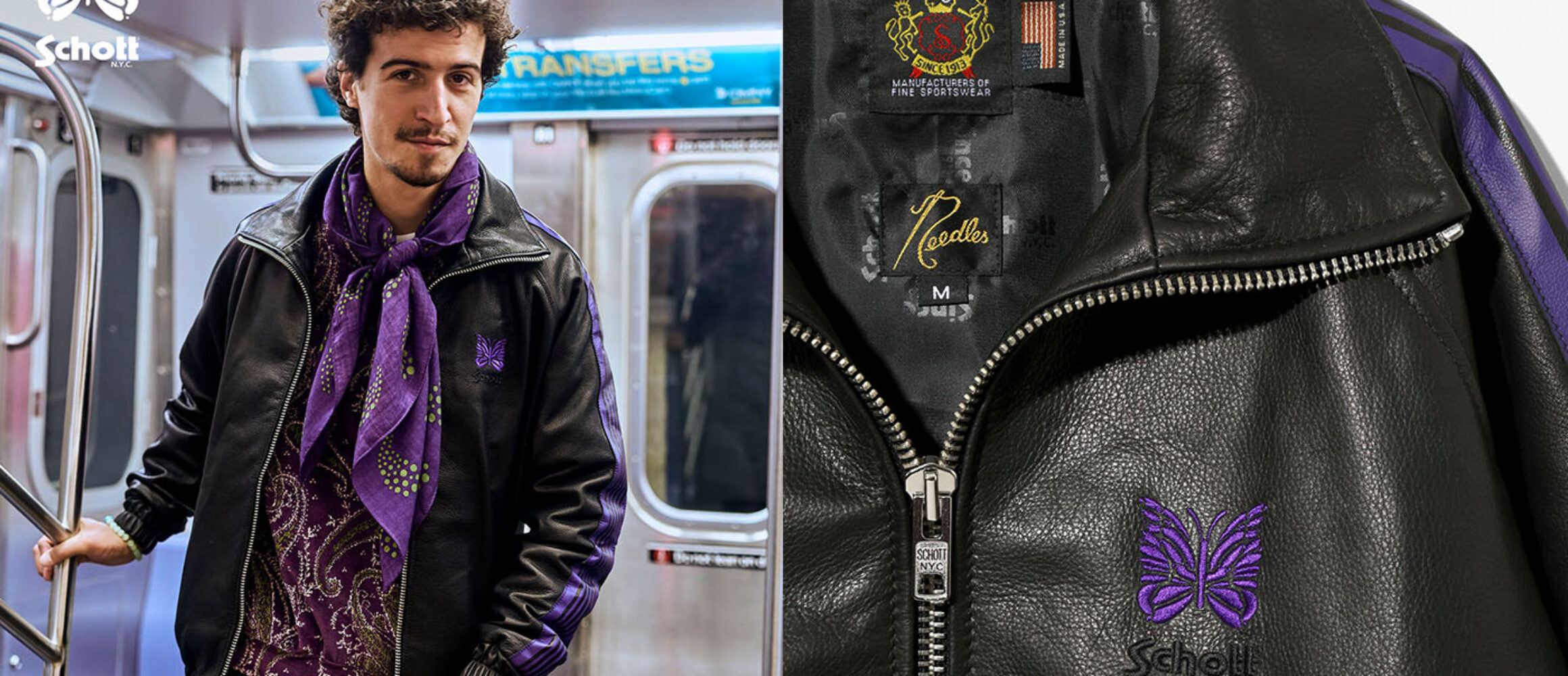 米国のレザーブランド、ショットがニードルズと初のコラボを敢行