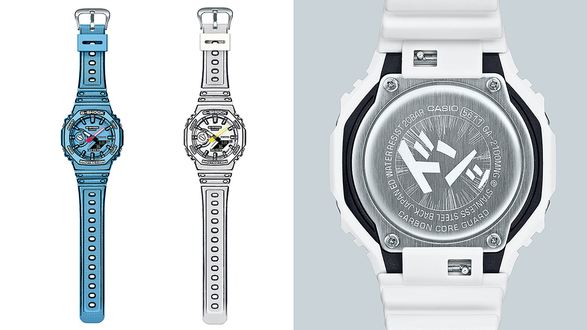 G-SHOCKがマンガ独特の世界観を表現。パーツに手描き風の輪郭を