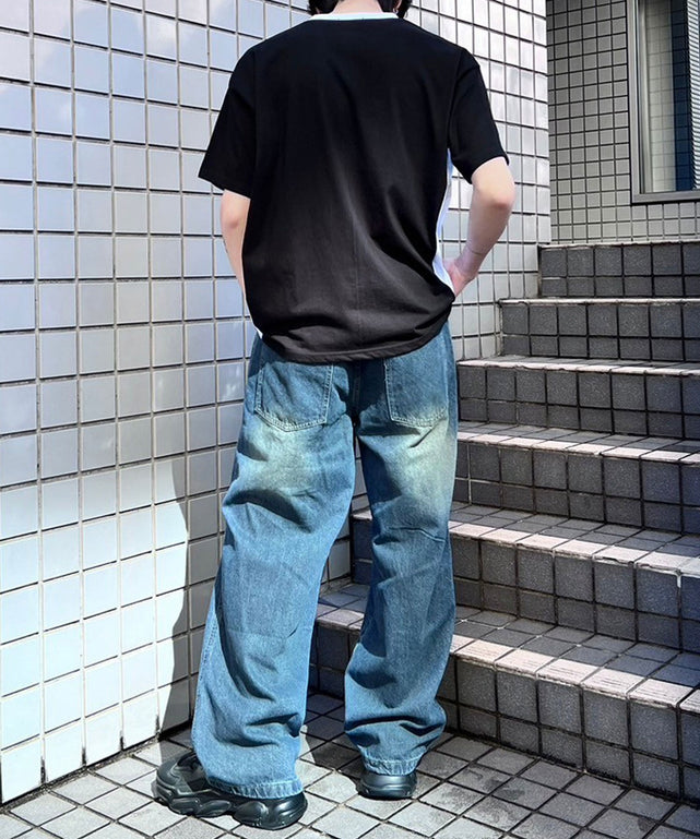 ワイドバギーダメージデニムパンツ – WEGO ONLINE STORE