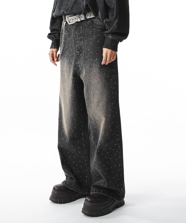 スーパーバギーラインストーンデニムパンツ｜WEGO（ウィゴー） – WEGO