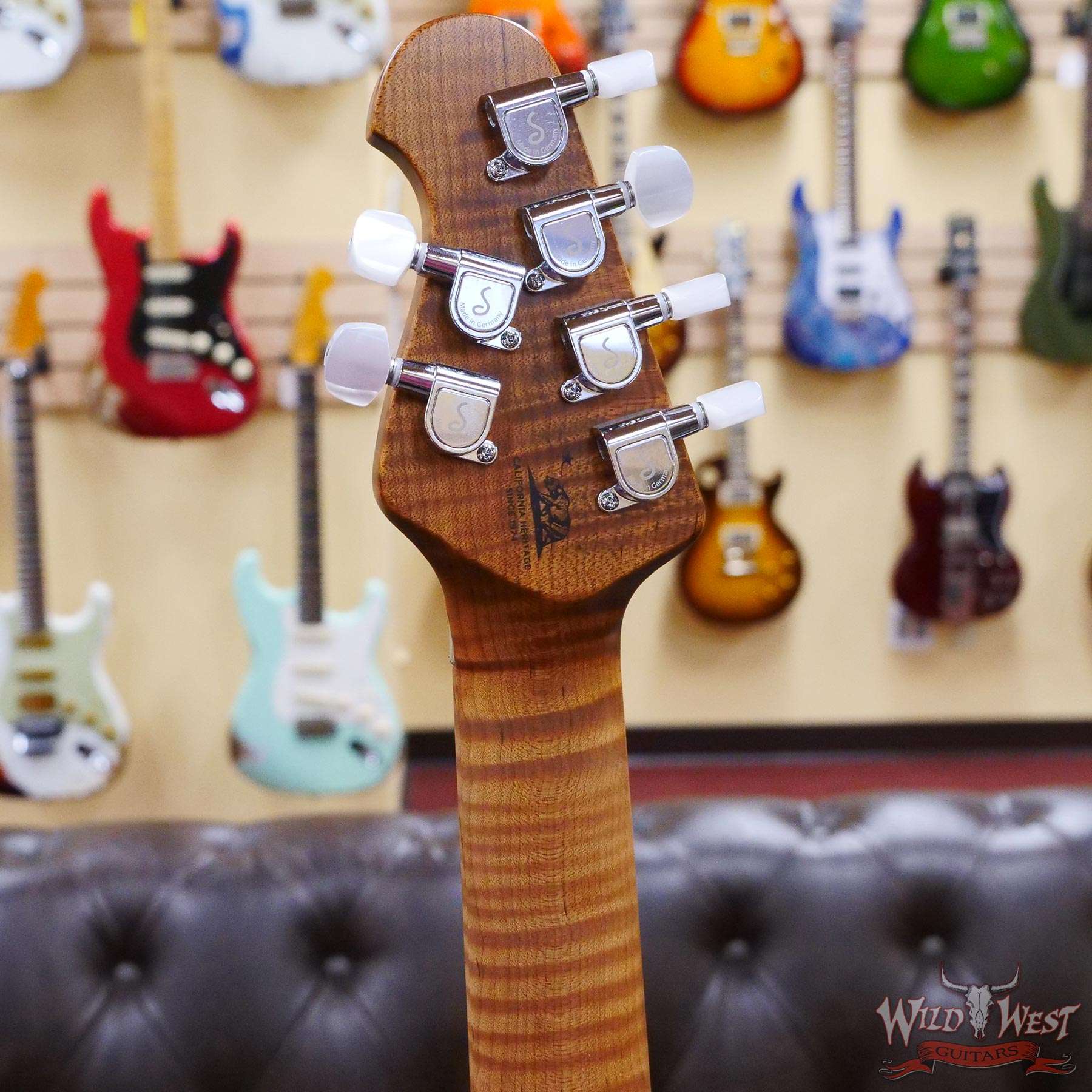 Ernie Ball Music Man Axis Roasted Amber Quilt – wildwestguitars.com