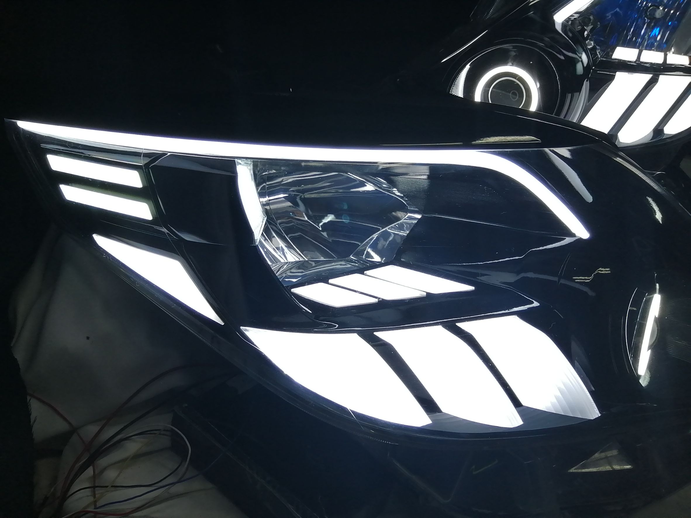 アルファード20後期 イカリング LED 20系 アルファード ヘッドライト