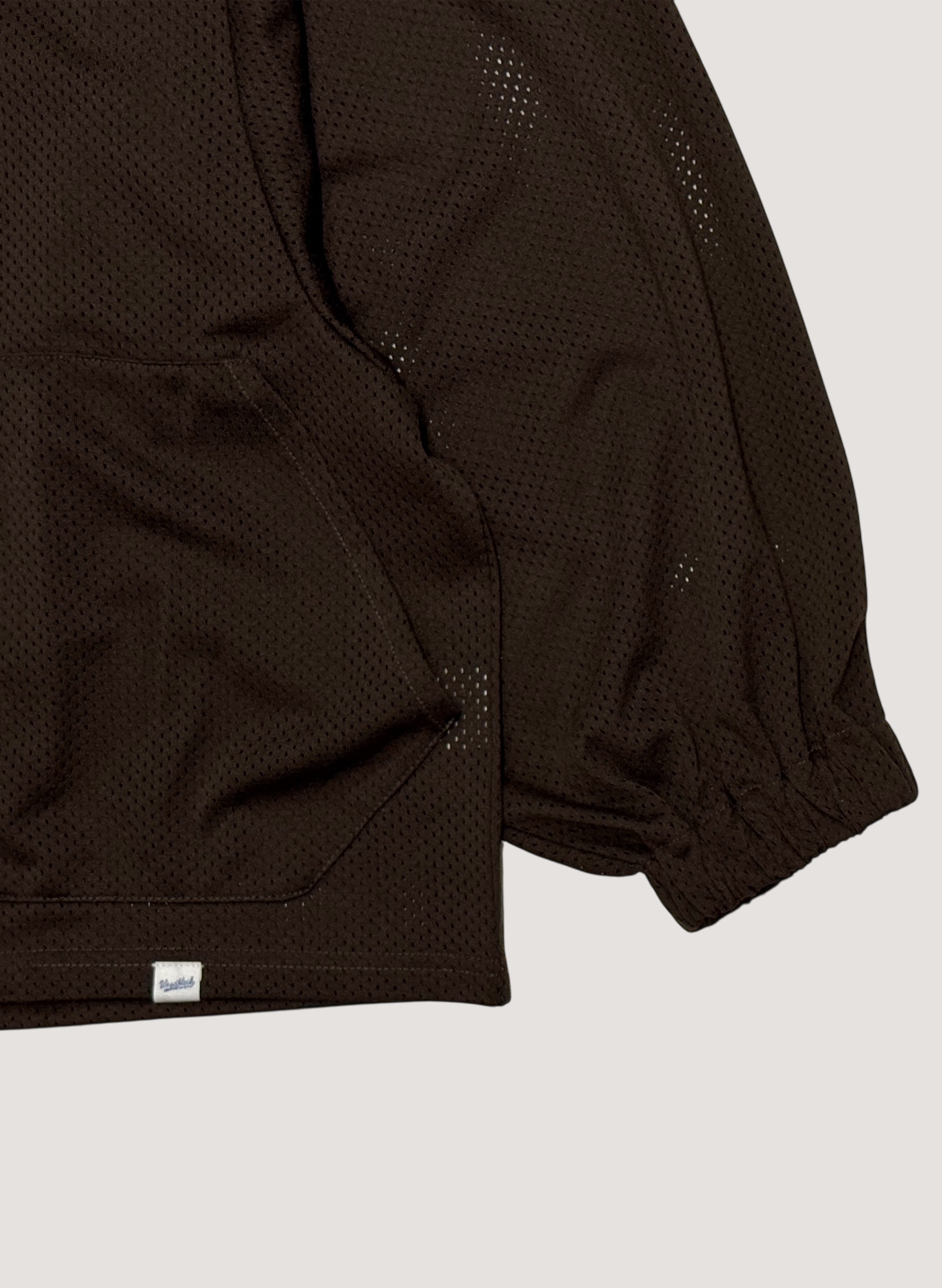 WOODBLOCK 42 MESH FOOTBALL LS SHIRT BROWN/WHITE (WB-25SS-004)