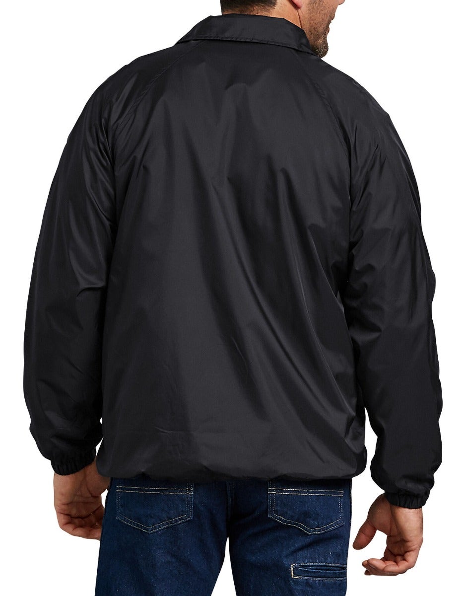 Dickies Jackets: Men's 76242 BK Black Snap Front Nylon Jacket