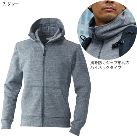 HOOH] 822 ジップスウェットパーカー