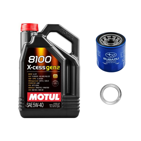 Motul 8100 X-Cess Gen2 5W-40 Engine Oil Change Kit 2002-2014 WRX