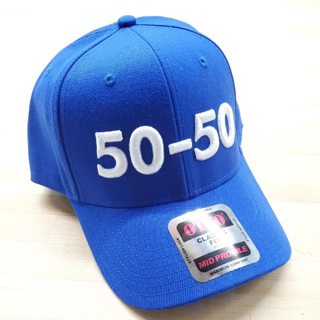 ㊗50-50 3D刺繍キャップ（ツバ湾曲）｜SUKIMA