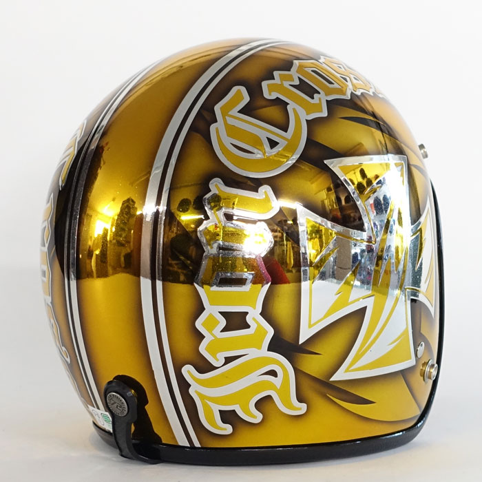 3-132 アイアンクロス メッキイエロー | ジェットヘルメット | 72JAM