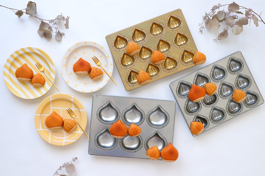 松永製作所 シルバーマロン天板 6P | マロン・レモンケーキ型 | お菓子