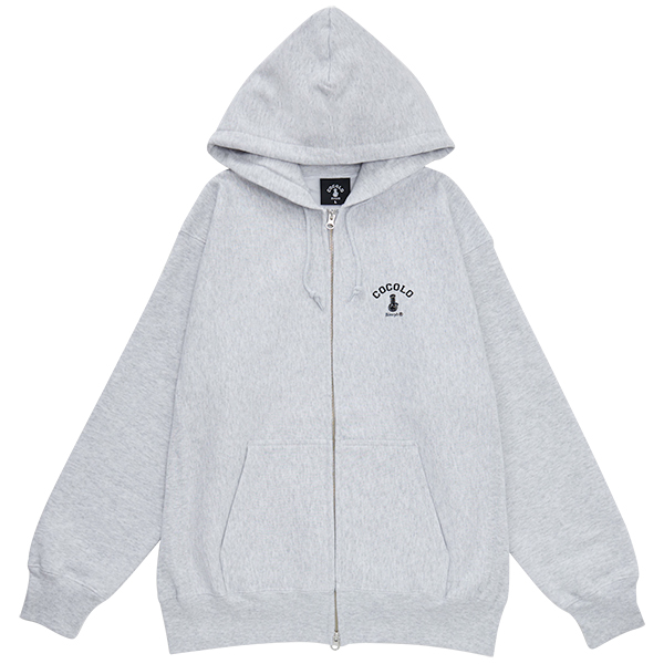 BACK BONG ZIP HODDIE(ASH） - COCOLOBLAND WEB STORE