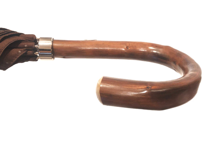 マリアフランチェスコ ◇ メンズ長傘 ◇ ブラウン×モカドット