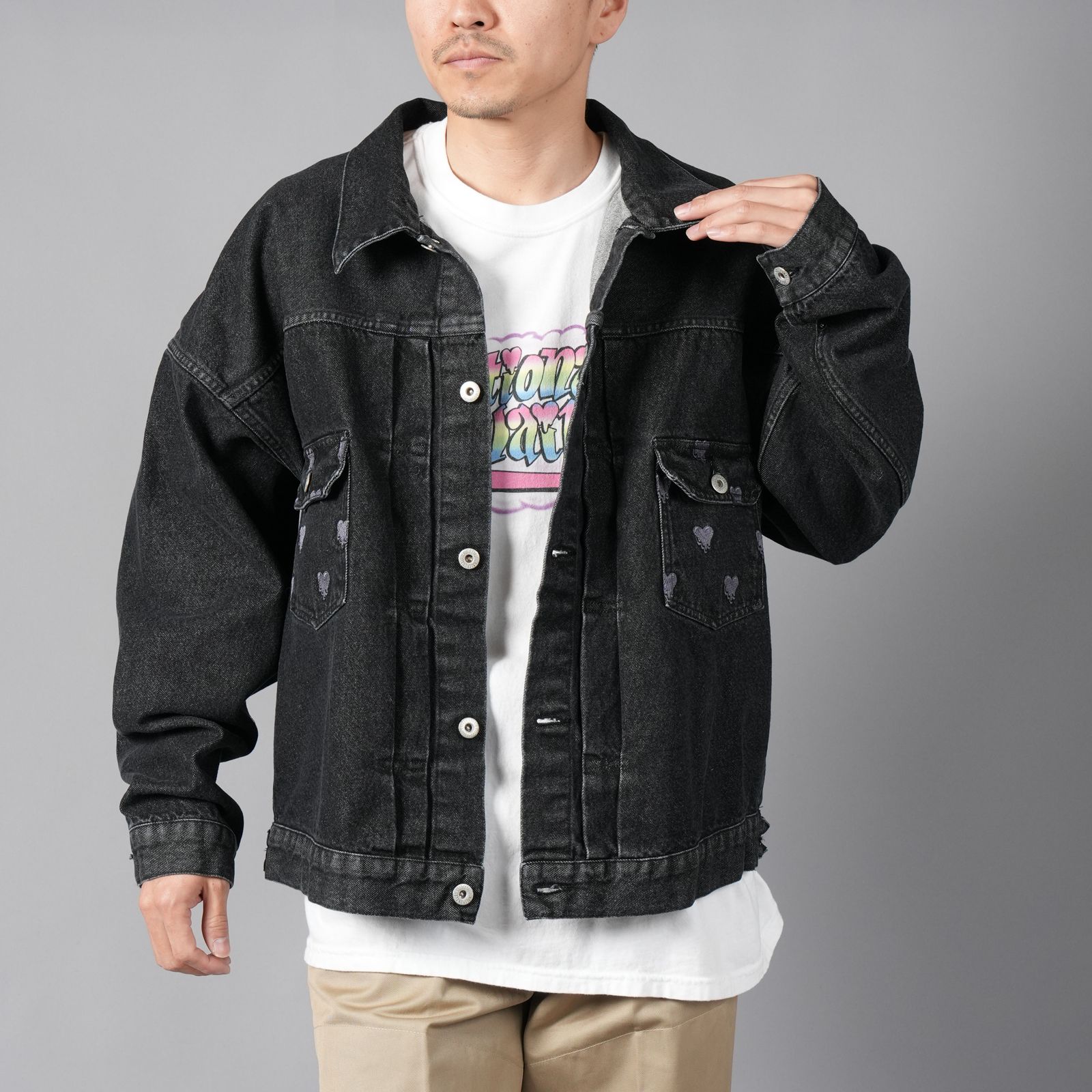 Emotionally Unavailable - 【ラスト1点】LOGO PATTERN DENIM JACKET