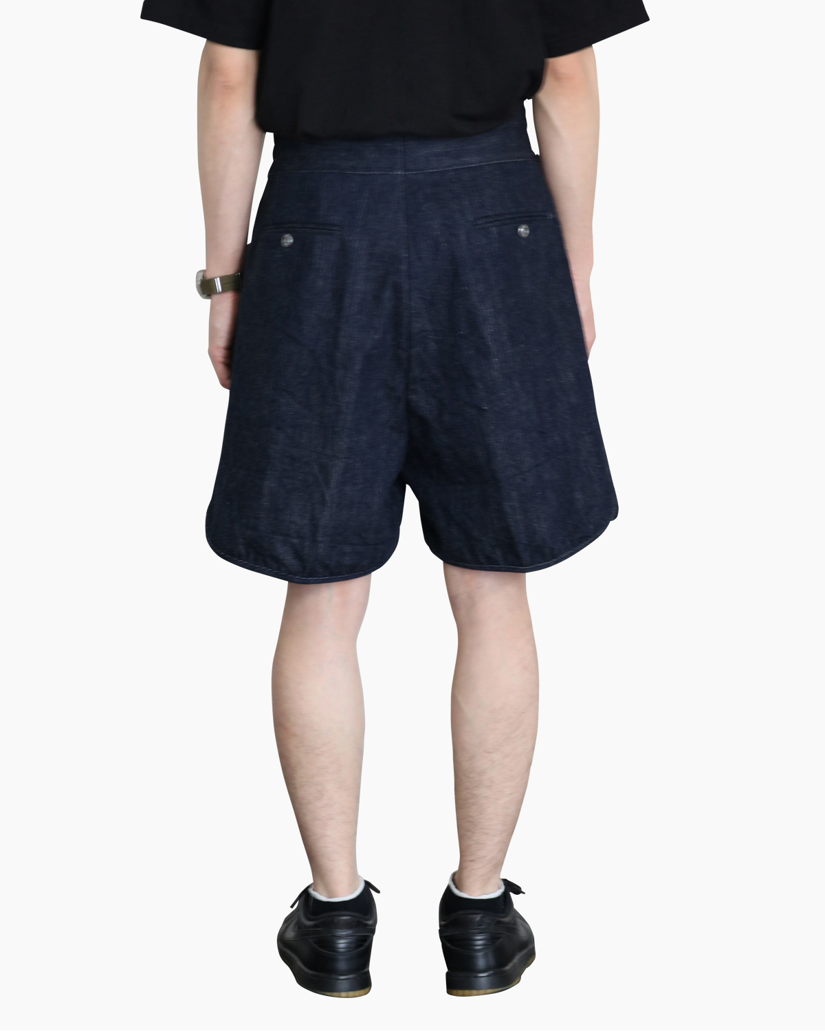 NEAT｜DENIM｜GURKHA SHORTS - NAVY｜PRODUCT｜Continuer Inc.｜メガネ