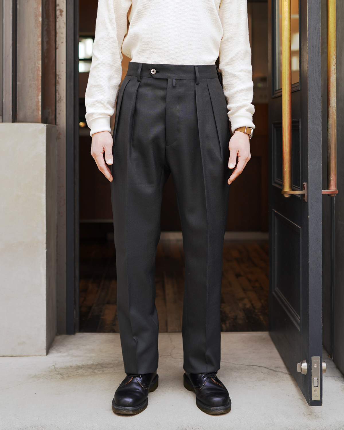 NEAT｜WOOL HOPSACK｜STANDARD TYPE Ⅰ - Black｜PRODUCT｜Continuer