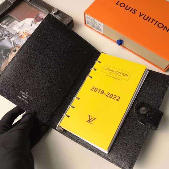 ルイヴィトン手帳用のメモ帳カバー レザー製 LV ロゴ ステーショナリー