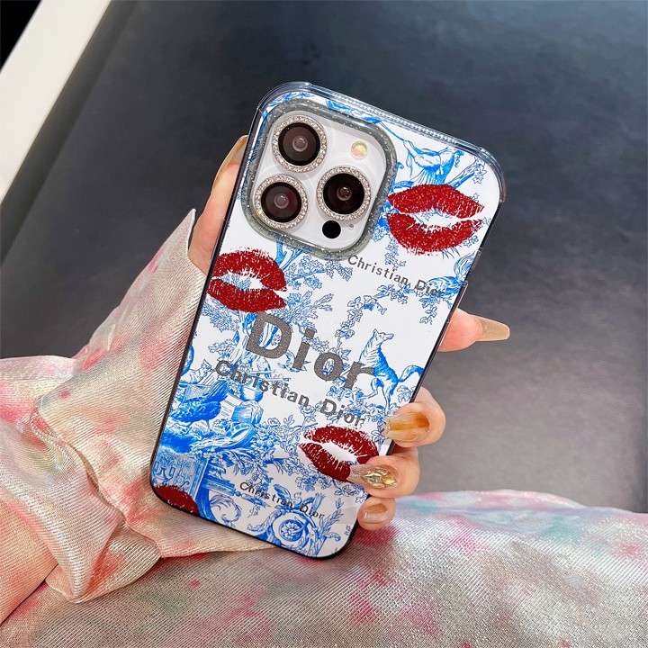 ディオールiphone15/15promaxケースグリッター トワル ドゥ 定番柄