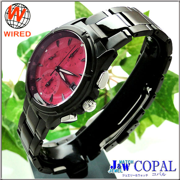 プレゼントにオススメ腕時計☆ブラック×ピンクWIRED（ワイアード