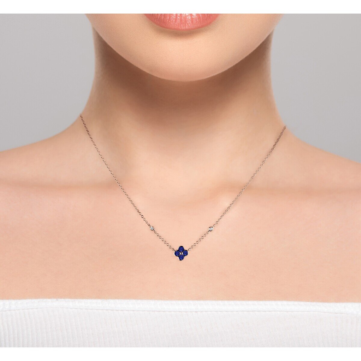 18Kローズゴールド 0.04カラット ダイヤモンド クァトロフォイル