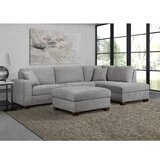 Thomasville MILES 布製 セクショナルソファ3ピース 収納オットマン付